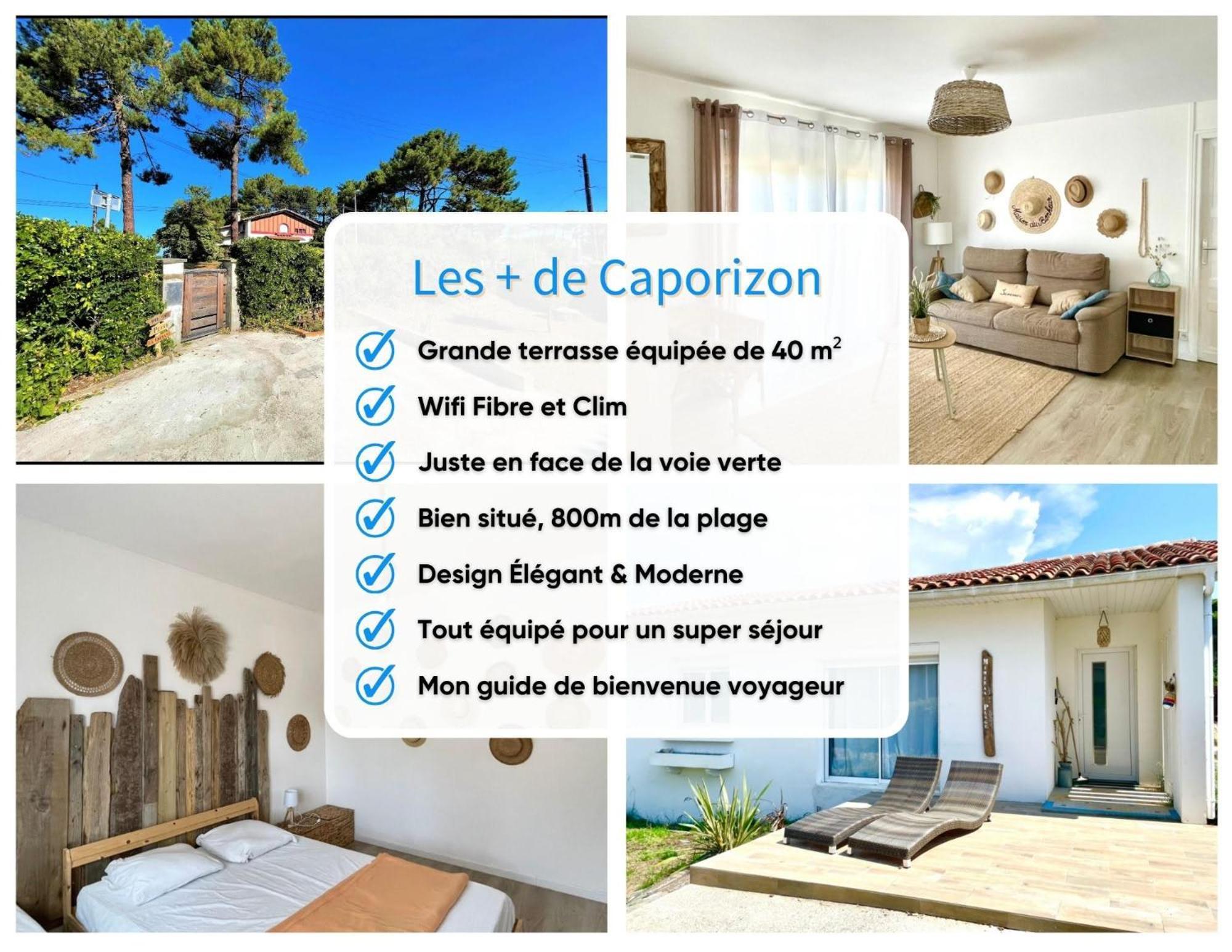 Caporizon-Villa Courant-Terrasse-Proche Plage Mimizan-Plage Exteriör bild